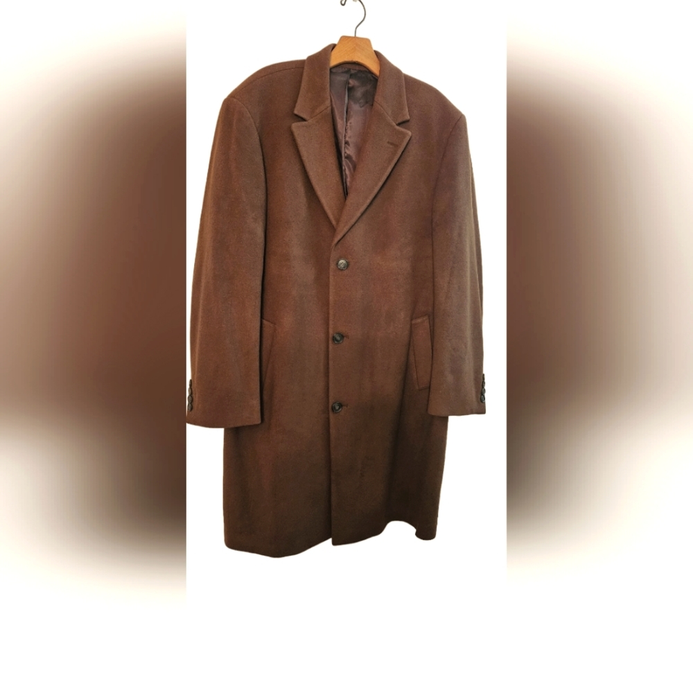 Mint Condition! Mens Full Length Overcoat Brown color from Calvinklein Size 42L